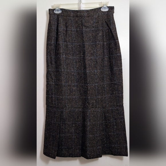 Imported Vintage Couture Stephen Marks Retro Wool Plaid Coat & Midi Pencil Skirt - Picture 4 of 10